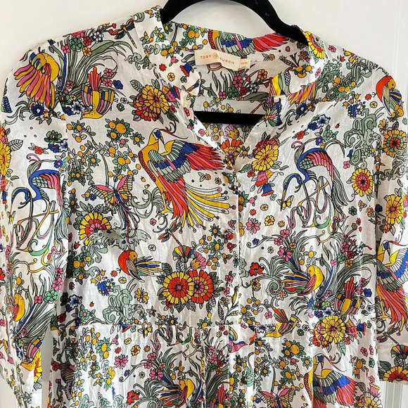 219 Tory Burch Printed Shirt Dress Promised Land Size XS - Picture 5 of 7